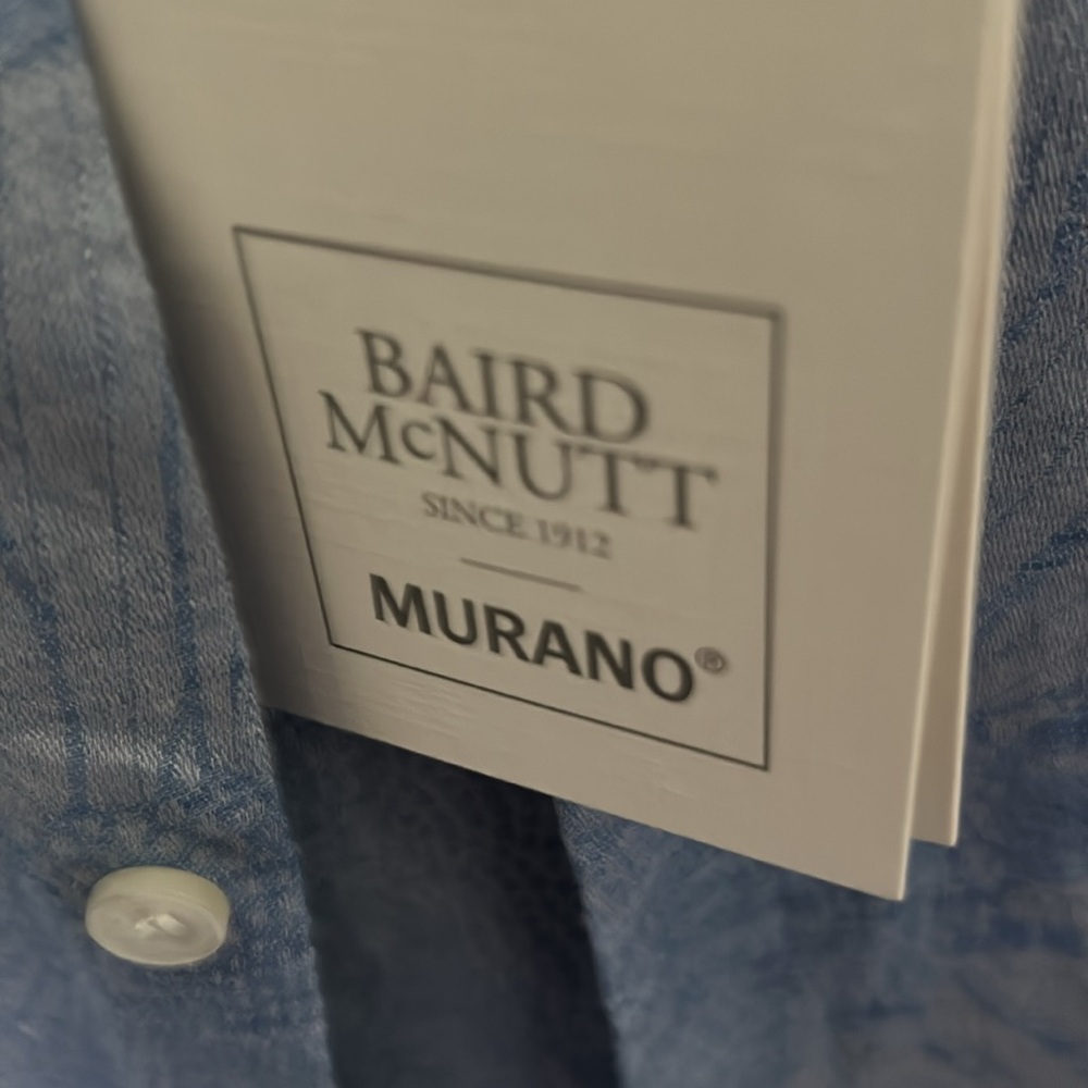 MURANO  Blue Floral Button Down Shirt - Picture 3 of 4